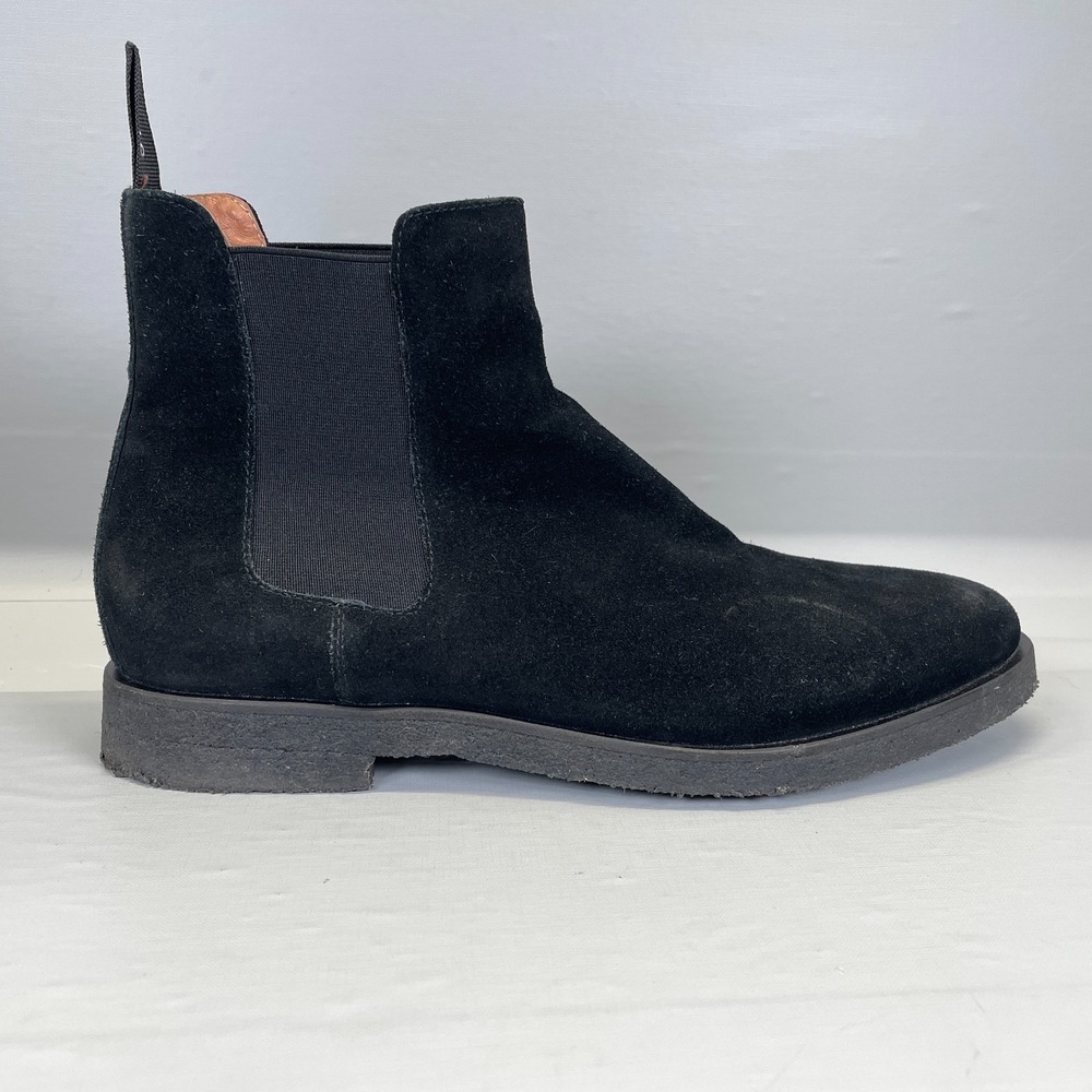 New Republic Chelsea Boots Mens Size 9 Black Suede Pull On Crepe Sole Shoes